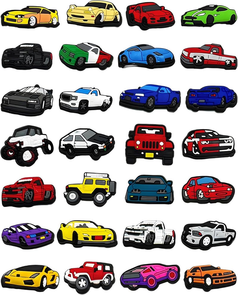 BOWNDY PVC Sports Cars Shoe Charms - Bulk Pack of Cute Random Charms - Image 1